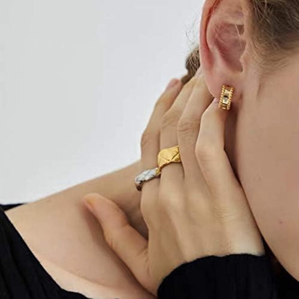 Stackable 18k Gold Plated Titanium Ring For Women… - image 2